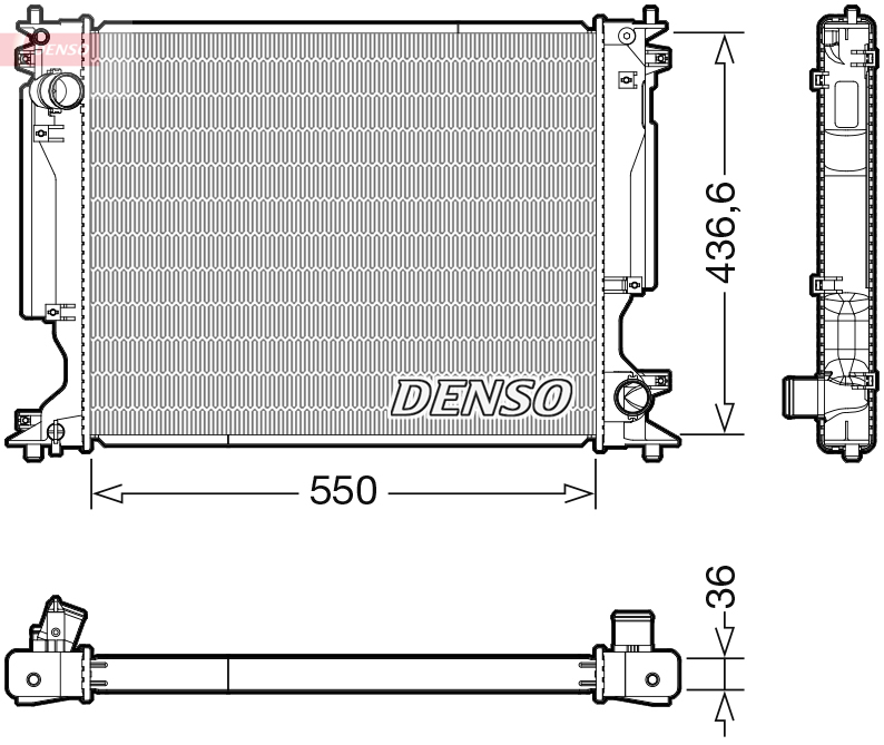 Radiatore, raffreddamento motore DENSO DRM51014