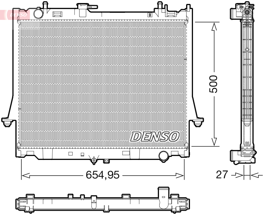 Radiatore, raffreddamento motore DENSO DRM99014