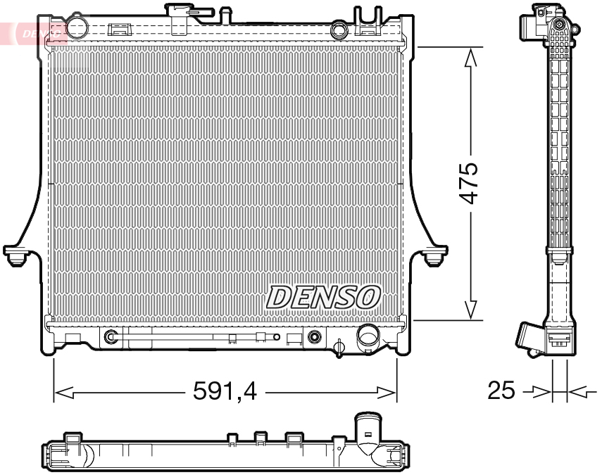 Radiatore, raffreddamento motore DENSO DRM99015
