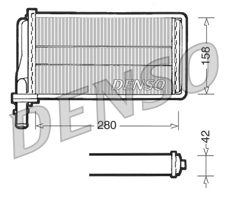 Scambiatore calore, riscaldamento abitacolo DENSO DRR01001