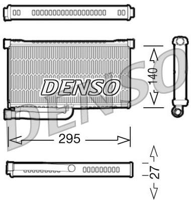 Scambiatore calore, riscaldamento abitacolo DENSO DRR02004