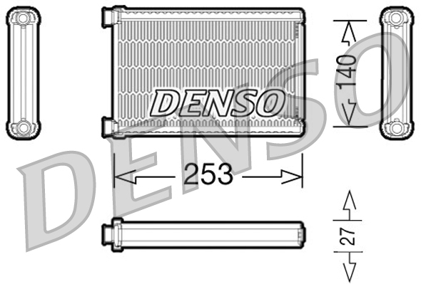 Scambiatore calore, riscaldamento abitacolo DENSO DRR05005