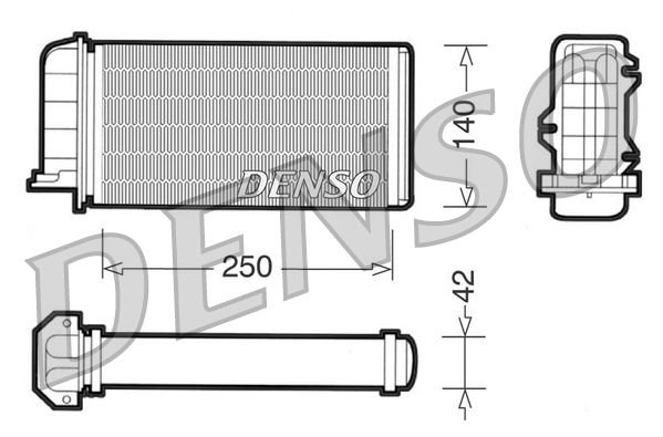 Scambiatore calore, riscaldamento abitacolo DENSO DRR09002