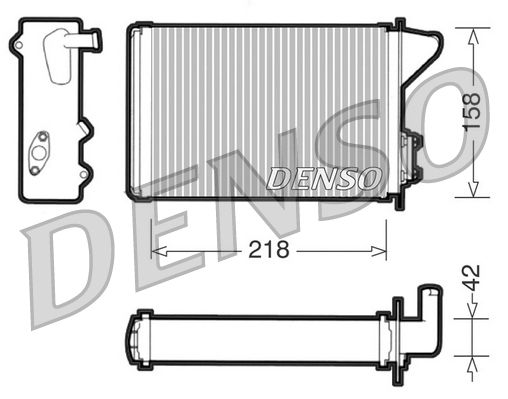 Scambiatore calore, riscaldamento abitacolo DENSO DRR09040