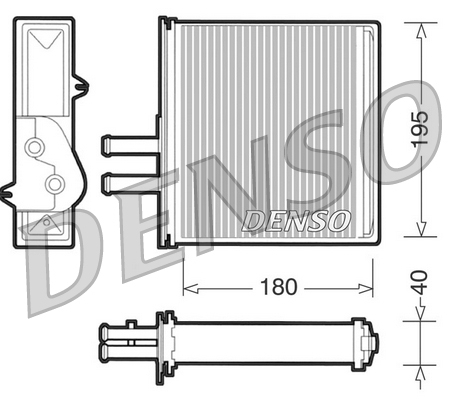 Scambiatore calore, riscaldamento abitacolo DENSO DRR09060