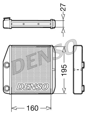 Scambiatore calore, riscaldamento abitacolo DENSO DRR09075