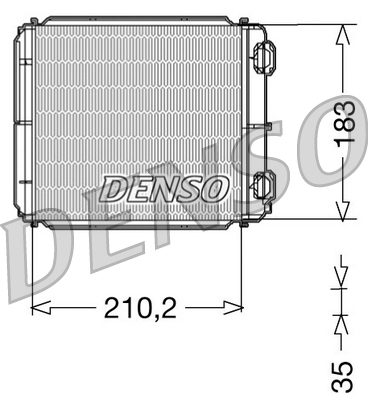 Scambiatore calore, riscaldamento abitacolo DENSO DRR23018