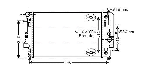 Rad. MERCEDES Vito 109/111 AT 03-