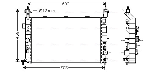 Rad. OPEL Meriva D -AC 03-
