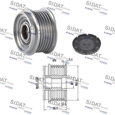 Dispositivo ruota libera alternatore SIDAT 455002