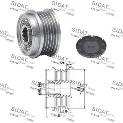 Dispositivo ruota libera alternatore SIDAT 455006