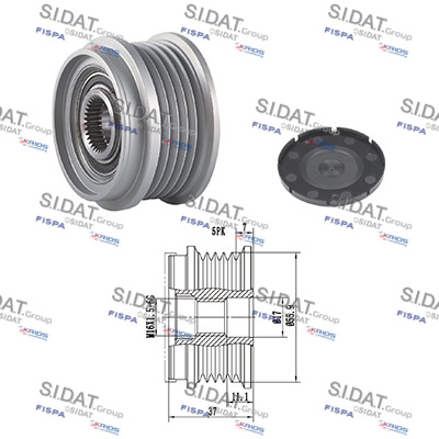 Dispositivo ruota libera alternatore SIDAT 455007
