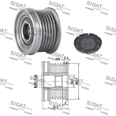 Dispositivo ruota libera alternatore SIDAT 455008