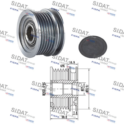 Dispositivo ruota libera alternatore SIDAT 455016