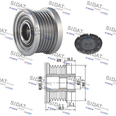 Dispositivo ruota libera alternatore SIDAT 455017