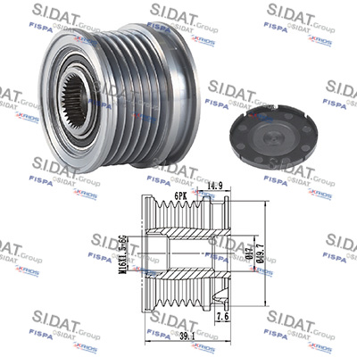 Dispositivo ruota libera alternatore SIDAT 455020