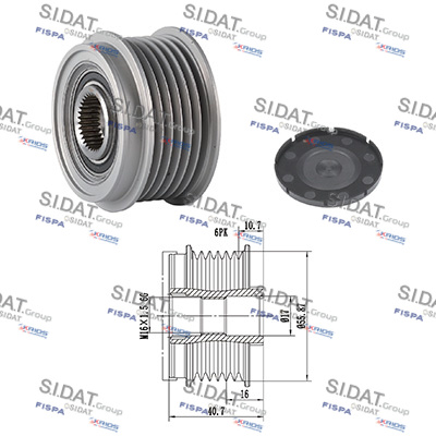 Dispositivo ruota libera alternatore SIDAT 455021