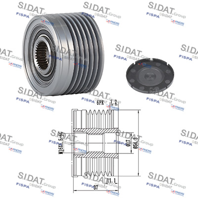 Dispositivo ruota libera alternatore SIDAT 455023