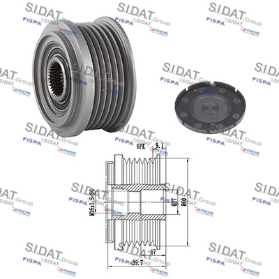 Dispositivo ruota libera alternatore SIDAT 455025
