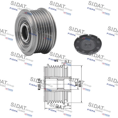 Dispositivo ruota libera alternatore SIDAT 455026