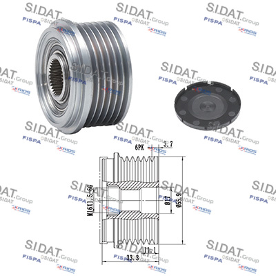 Dispositivo ruota libera alternatore SIDAT 455028