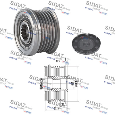 Dispositivo ruota libera alternatore SIDAT 455035