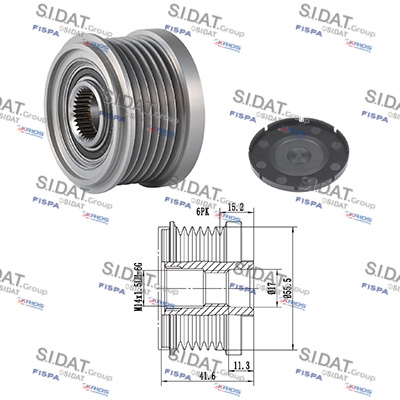 Dispositivo ruota libera alternatore SIDAT 455037