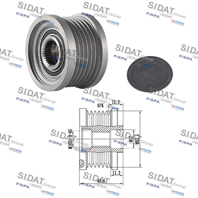 Dispositivo ruota libera alternatore SIDAT 455043