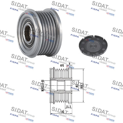 Dispositivo ruota libera alternatore SIDAT 455044