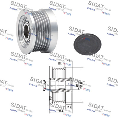 Dispositivo ruota libera alternatore SIDAT 455046