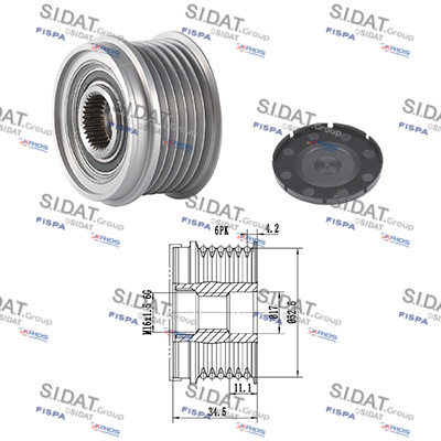 Dispositivo ruota libera alternatore SIDAT 455048