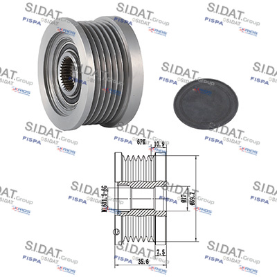 Dispositivo ruota libera alternatore SIDAT 455050
