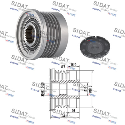Dispositivo ruota libera alternatore SIDAT 455052