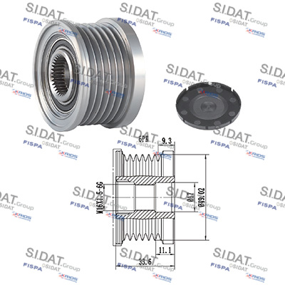 Dispositivo ruota libera alternatore SIDAT 455054