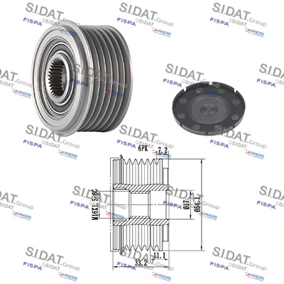Dispositivo ruota libera alternatore SIDAT 455061