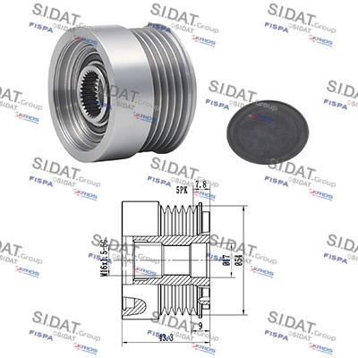 Dispositivo ruota libera alternatore SIDAT 455063