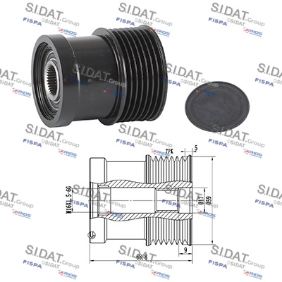 Dispositivo ruota libera alternatore SIDAT 455064