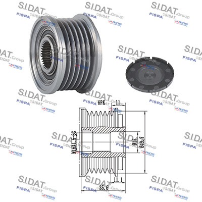 Dispositivo ruota libera alternatore SIDAT 455067