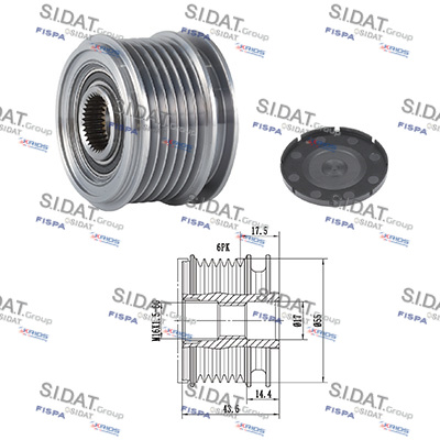 Dispositivo ruota libera alternatore SIDAT 455068