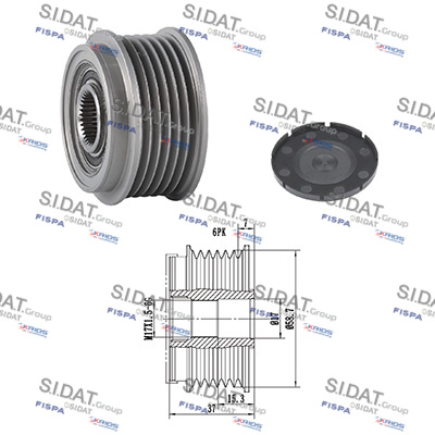 Dispositivo ruota libera alternatore SIDAT 455085