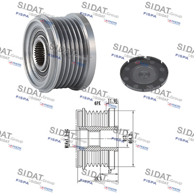 Dispositivo ruota libera alternatore SIDAT 455090