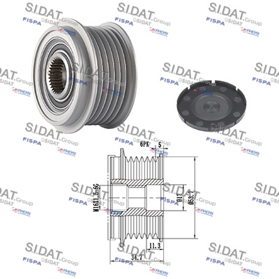 Dispositivo ruota libera alternatore SIDAT 455093