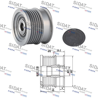 Dispositivo ruota libera alternatore SIDAT 455103