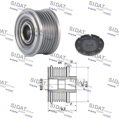 Dispositivo ruota libera alternatore SIDAT 455124