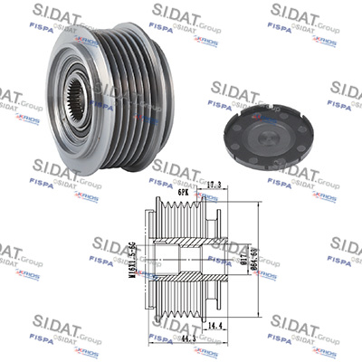 Dispositivo ruota libera alternatore SIDAT 455129