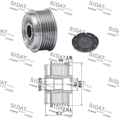 Dispositivo ruota libera alternatore SIDAT 455136