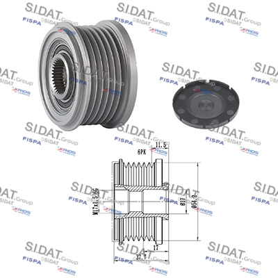 Dispositivo ruota libera alternatore SIDAT 455140