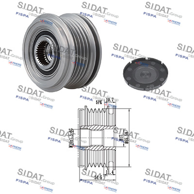 Dispositivo ruota libera alternatore SIDAT 455143