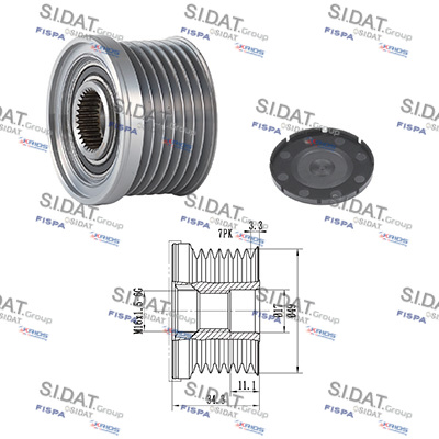 Dispositivo ruota libera alternatore SIDAT 455144