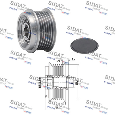 Dispositivo ruota libera alternatore SIDAT 455145